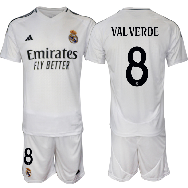 Men 2024-2025 Club Real Madrid home White #8 Soccer Jersey->arsenal jersey->Soccer Club Jersey
